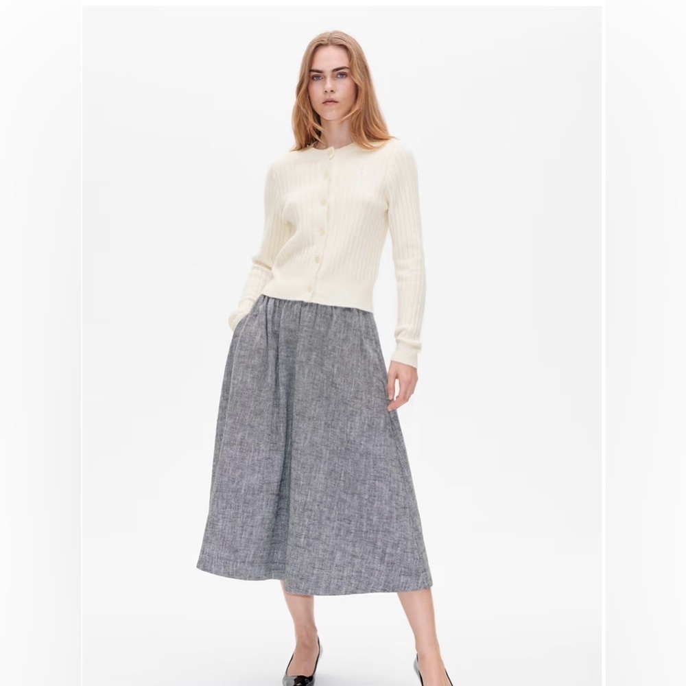 Baum und pferdgarten casual Cream white Women's wool Cardigan size XS